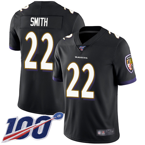 Baltimore Ravens Limited Black Men Jimmy Smith Alternate Jersey NFL Football 22 100th Season Vapor Untouchable